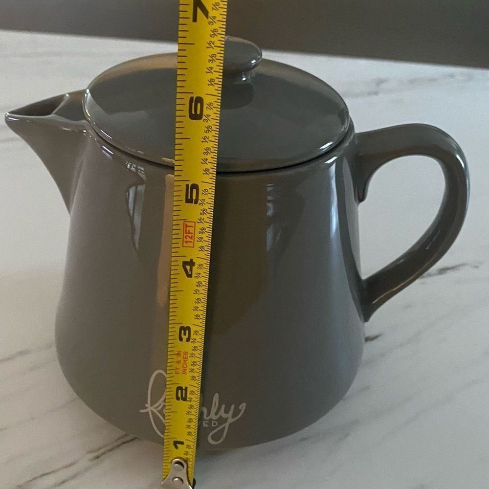Gray Ceramic Freshly Brewed Tea Pot - Picture 8 of 10